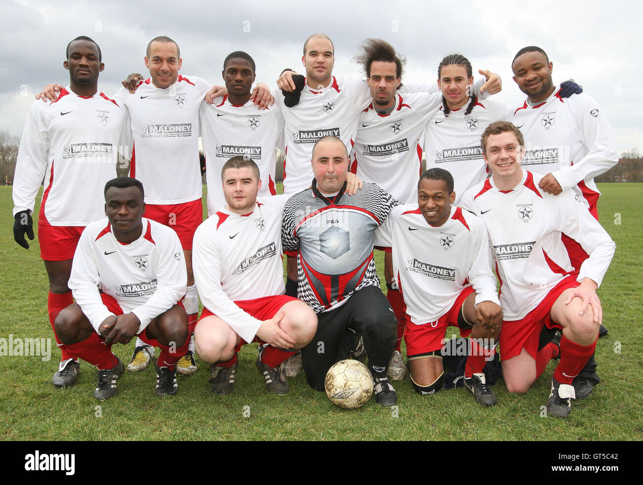 FC Highstone - Hackney & Leyton Ligue au marais du sud - 22/02/09. Banque D'Images