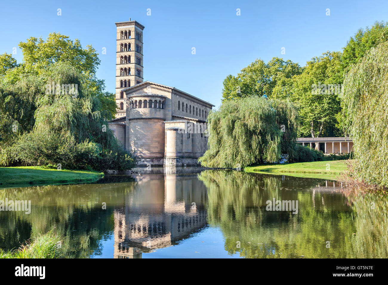 L'Église protestante de la paix (Friedenskirche) à Potsdam, Allemagne Banque D'Images