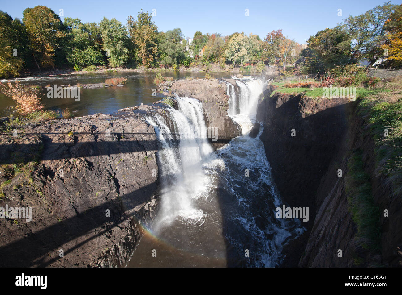 Le Grand Falls à Paterson, NJ Banque D'Images