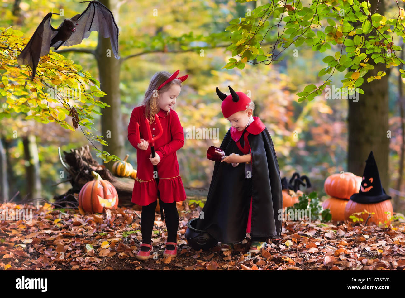 Costume De Diable Enfant Halloween - 3 Pièces (cornes, Trident, Tutu) Pour Garçons/filles 8-15 Ans, Fêtes Déguisées
