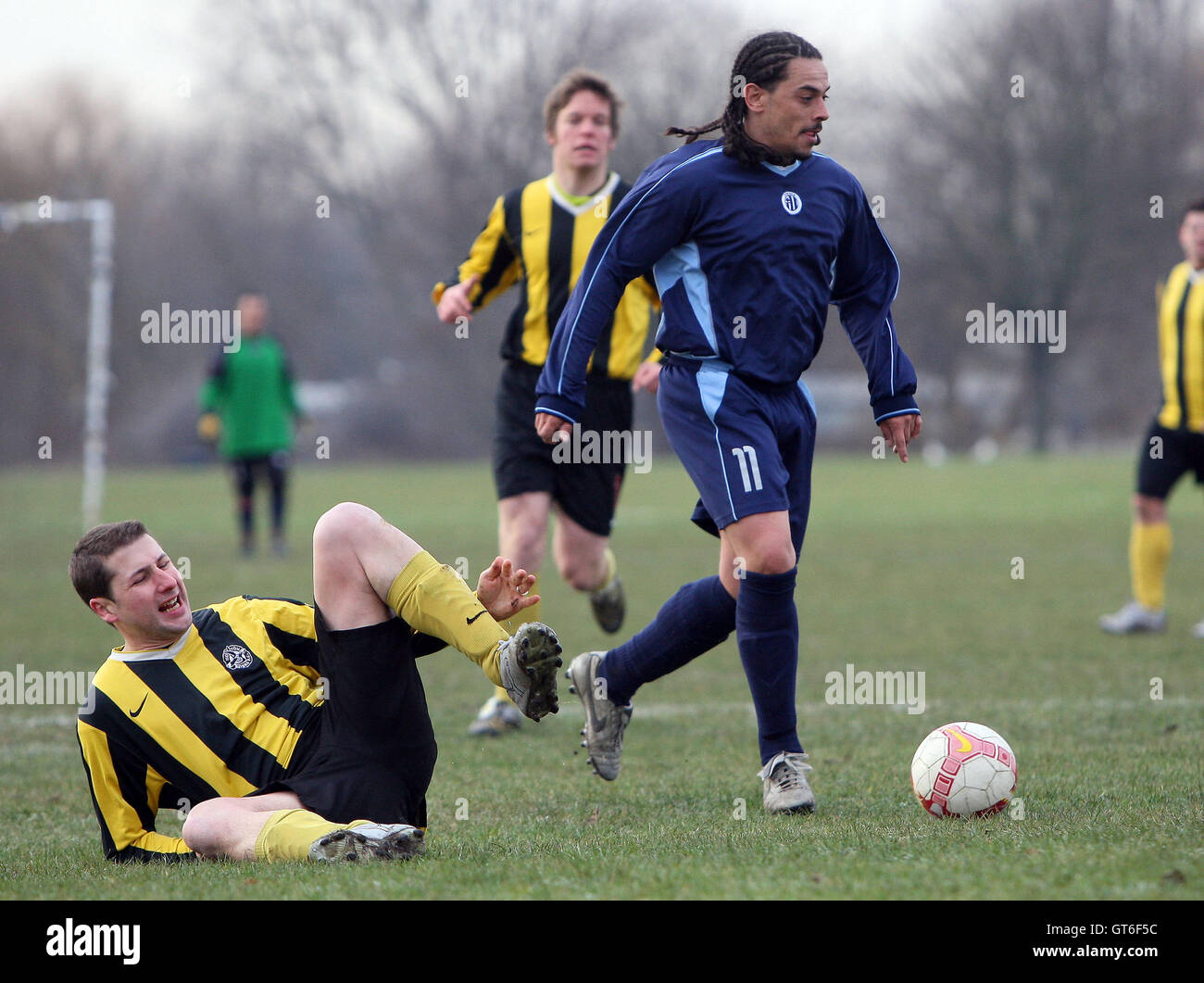 Les Renards Hoxton vs Eureka - Hackney & Leyton Ligue au East Marsh, Hackney - 04/01/09 Banque D'Images