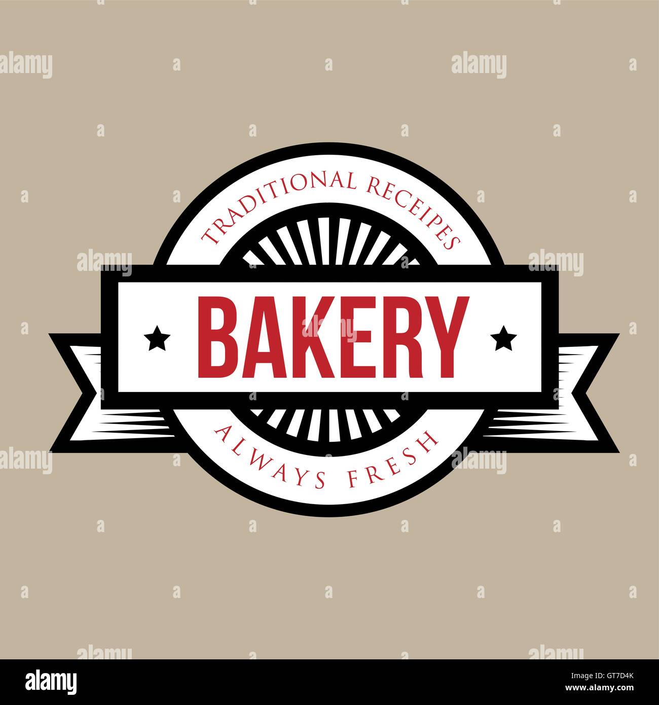 Retro Vintage logo boulangerie Illustration de Vecteur