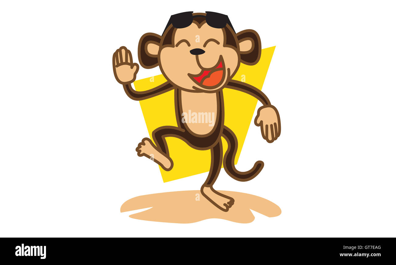 Partie monkey vector art Banque D'Images