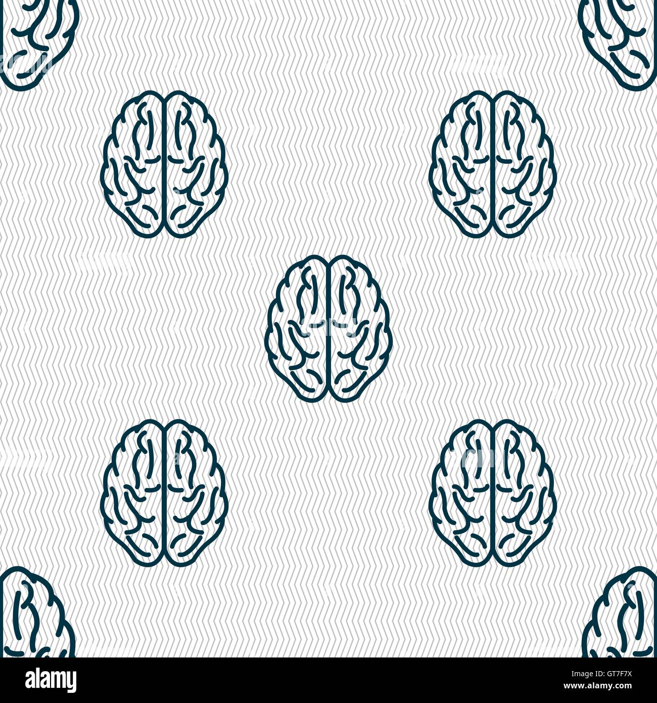 Signe du cerveau. Motif géométrique transparente avec la texture. Vector Illustration de Vecteur