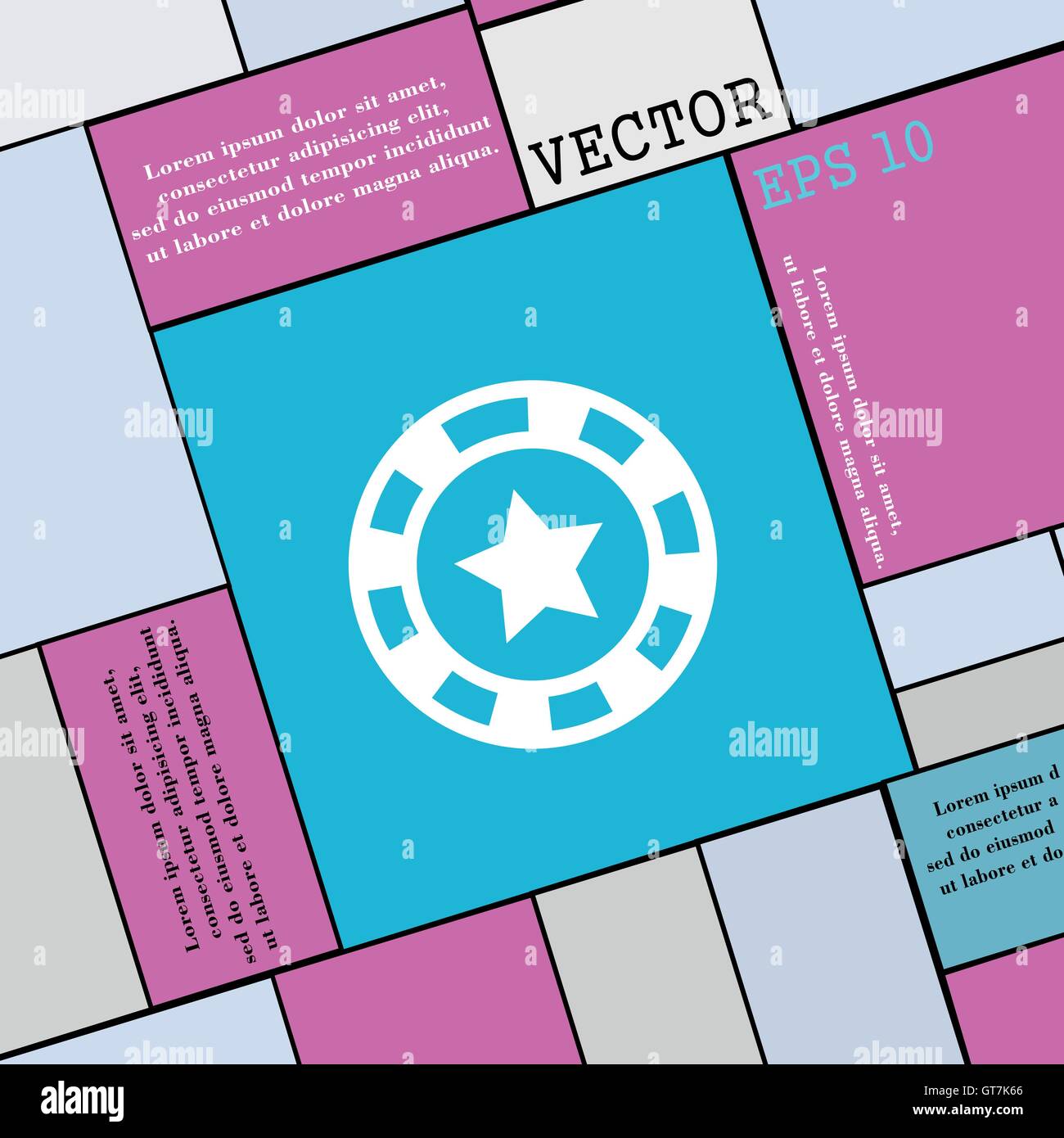 L'icône Casino signe. Une télévision moderne style pour votre conception. Vector Illustration de Vecteur