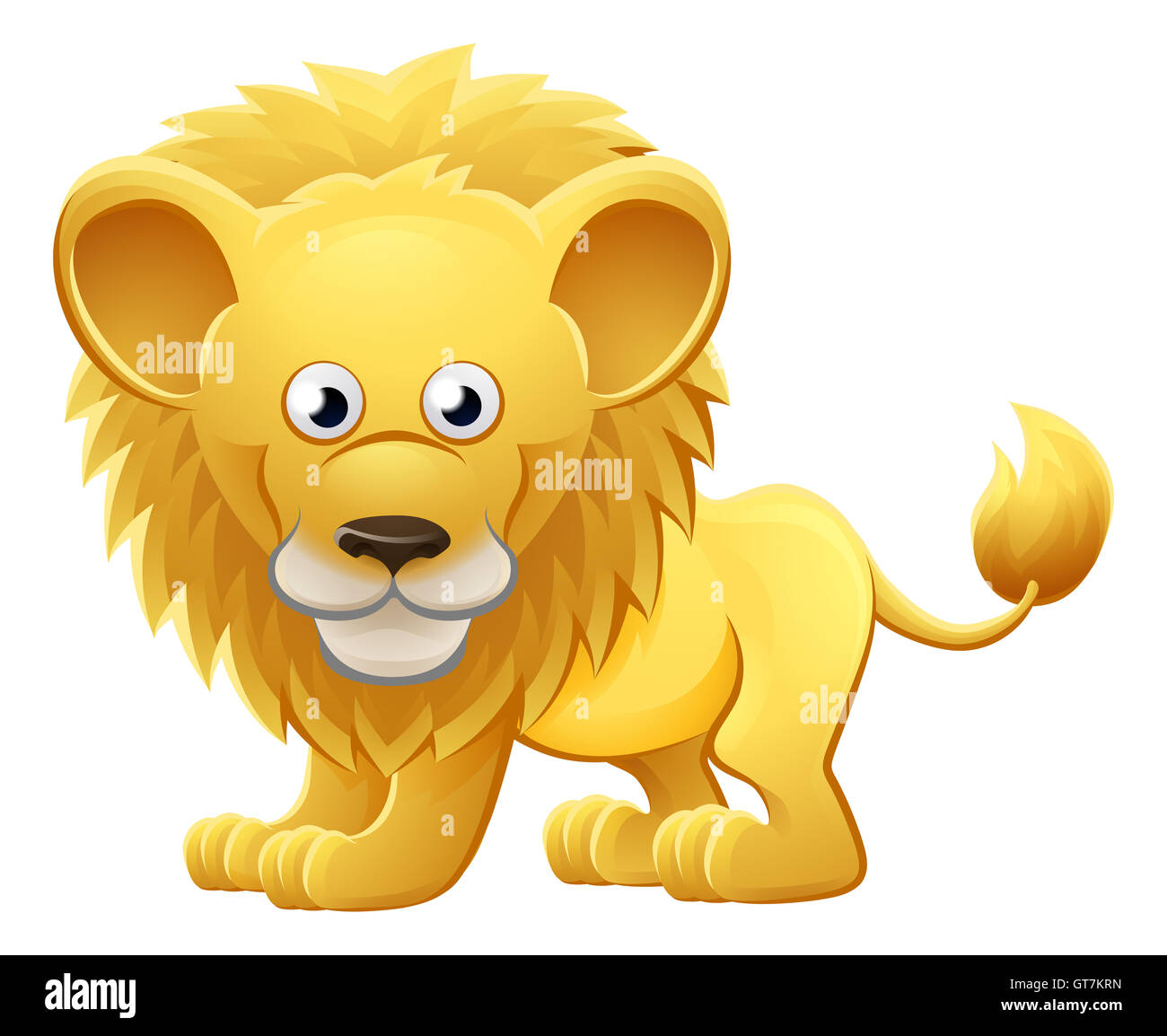 Un mignon petit personnage animal lion mascot Banque D'Images