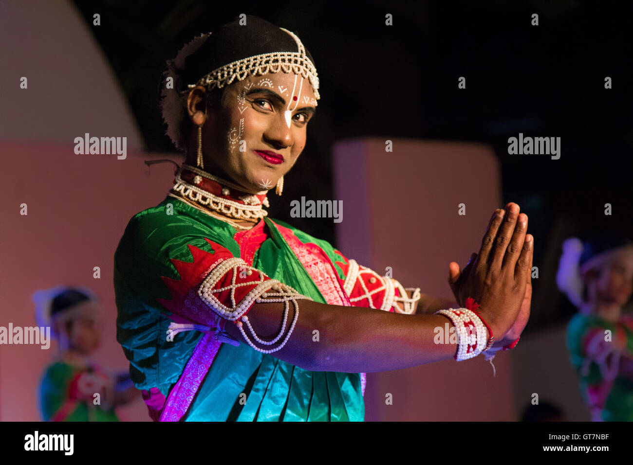 Gotipua, une forme de danse traditionnelle dans l'état d'Odisha, l'Inde, et le précurseur de l'odissi danse classique. Banque D'Images