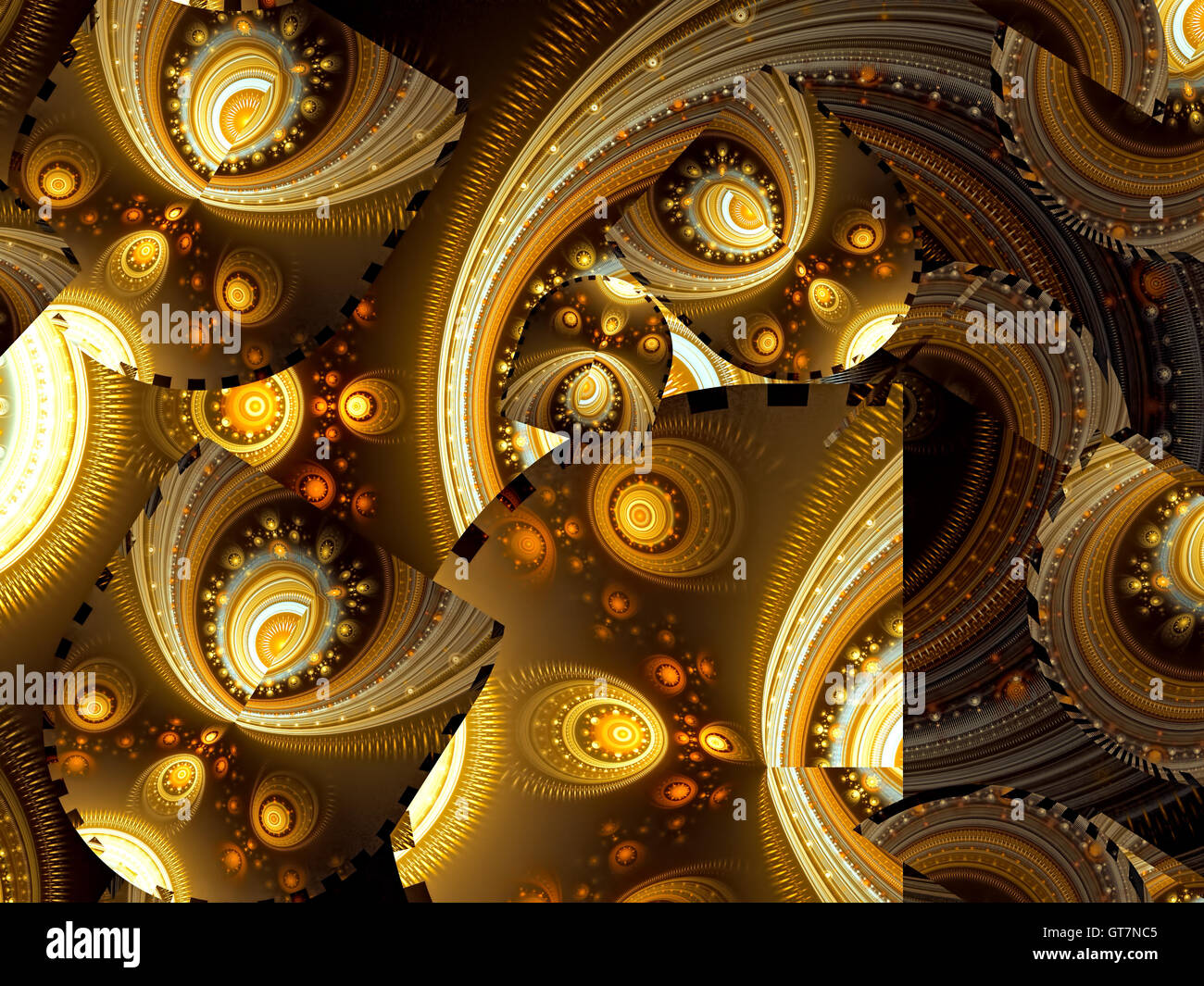 Résumé fond psychédélique chaos généré numériquement - imag Banque D'Images