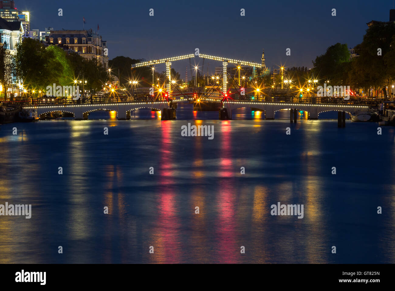 Pont Magere Brug, maigres, Amsterdam, Pays-Bas Banque D'Images