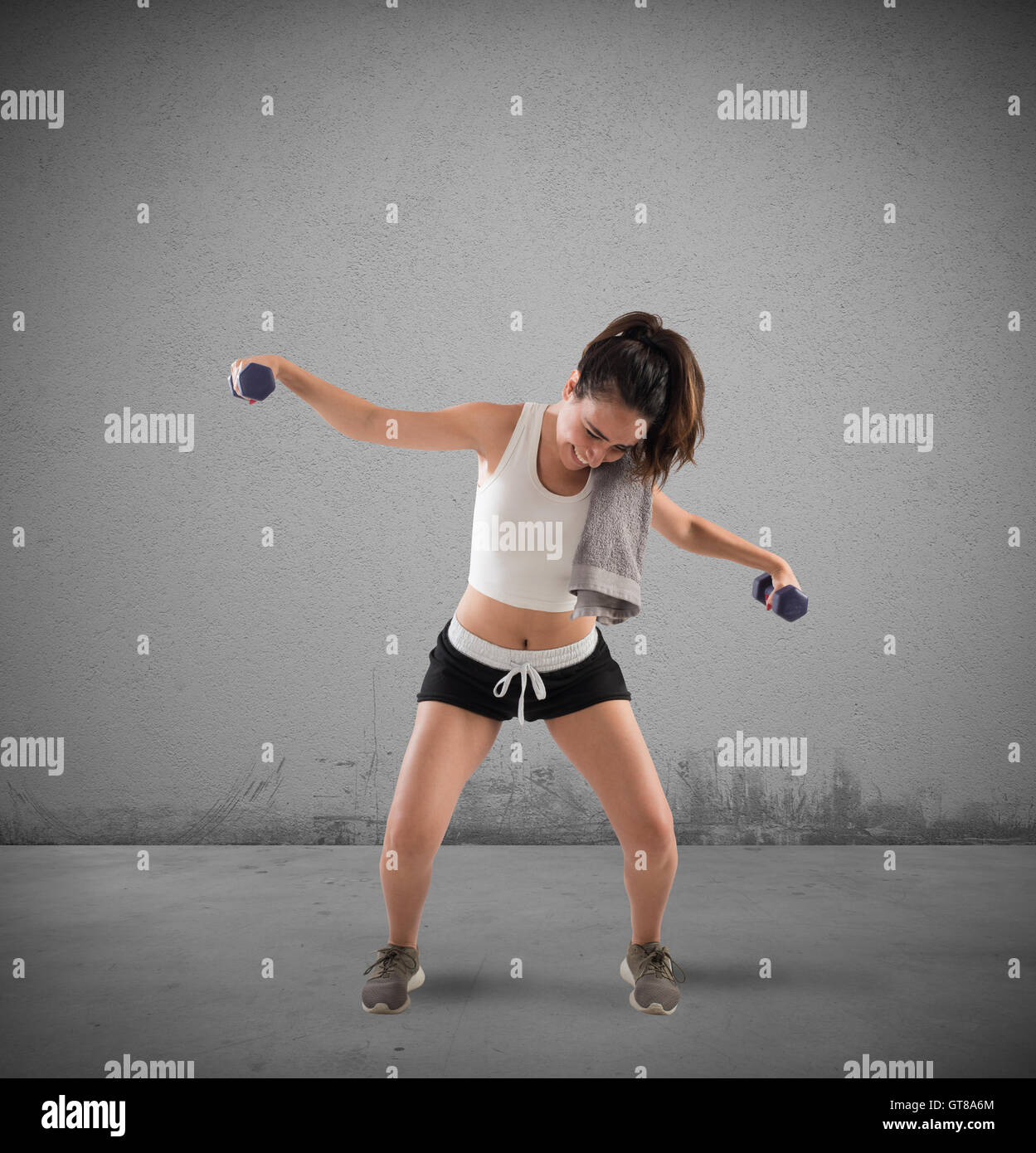 Séance d’entraînement maladroit Banque D'Images