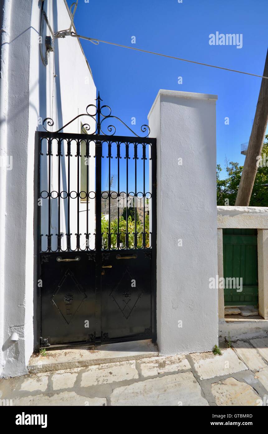 L'île grecque de la porte Banque D'Images