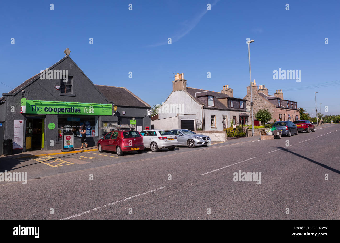 Le petit village de Newmachar dans le comté de l'Aberdeenshire, Ecosse, Royaume-Uni Banque D'Images