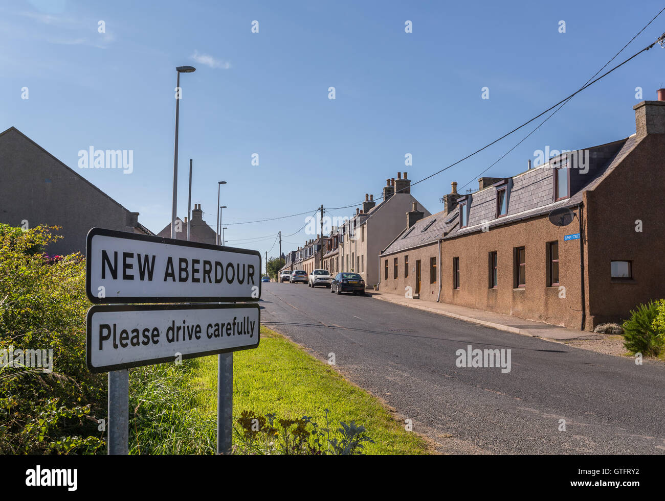 Le petit village de New Aberdour dans le comté de l'Aberdeenshire, Ecosse, Royaume-Uni Banque D'Images