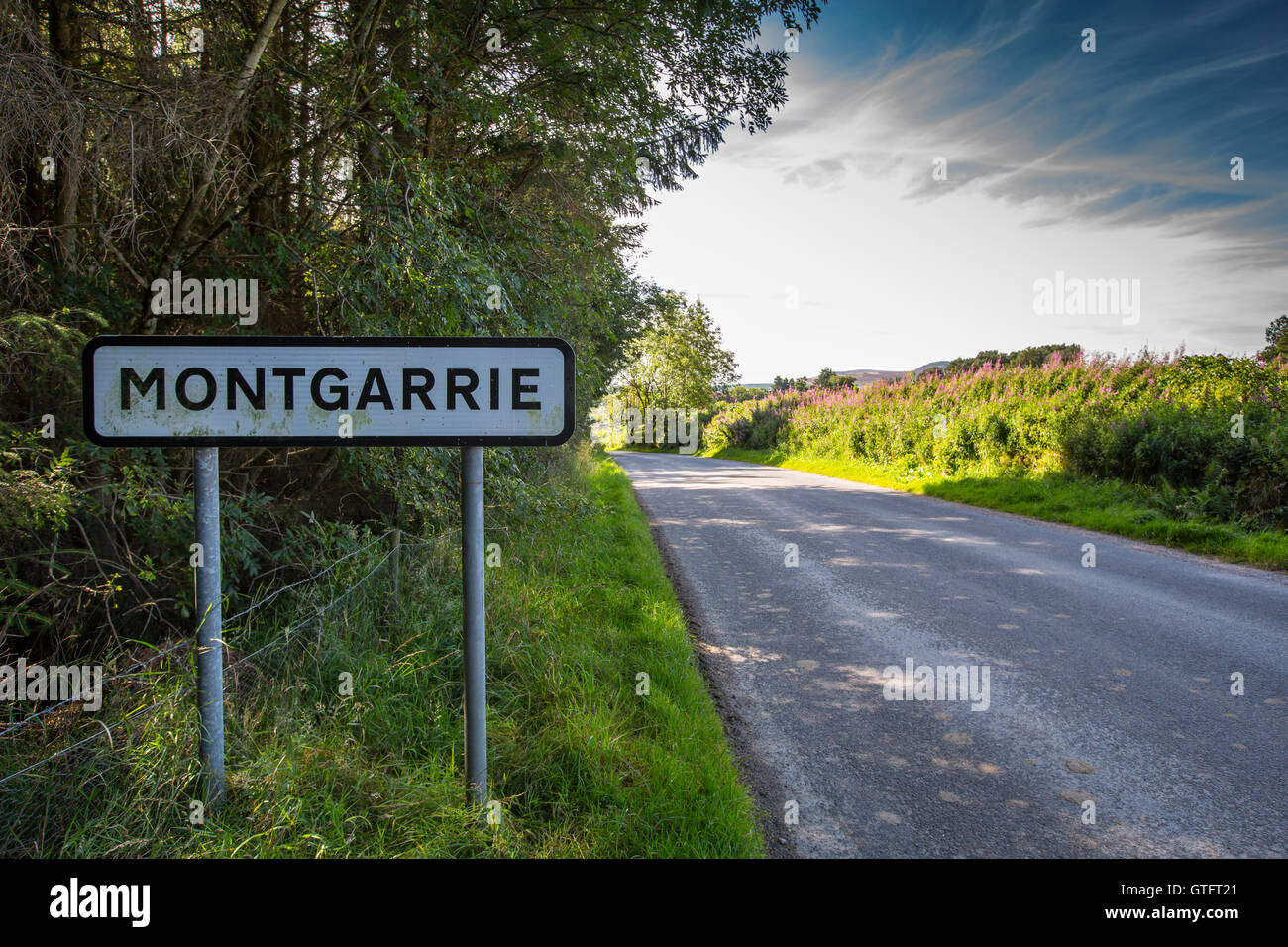 Le petit village de Montgarrie dans le comté de l'Aberdeenshire, Ecosse, Royaume-Uni Banque D'Images