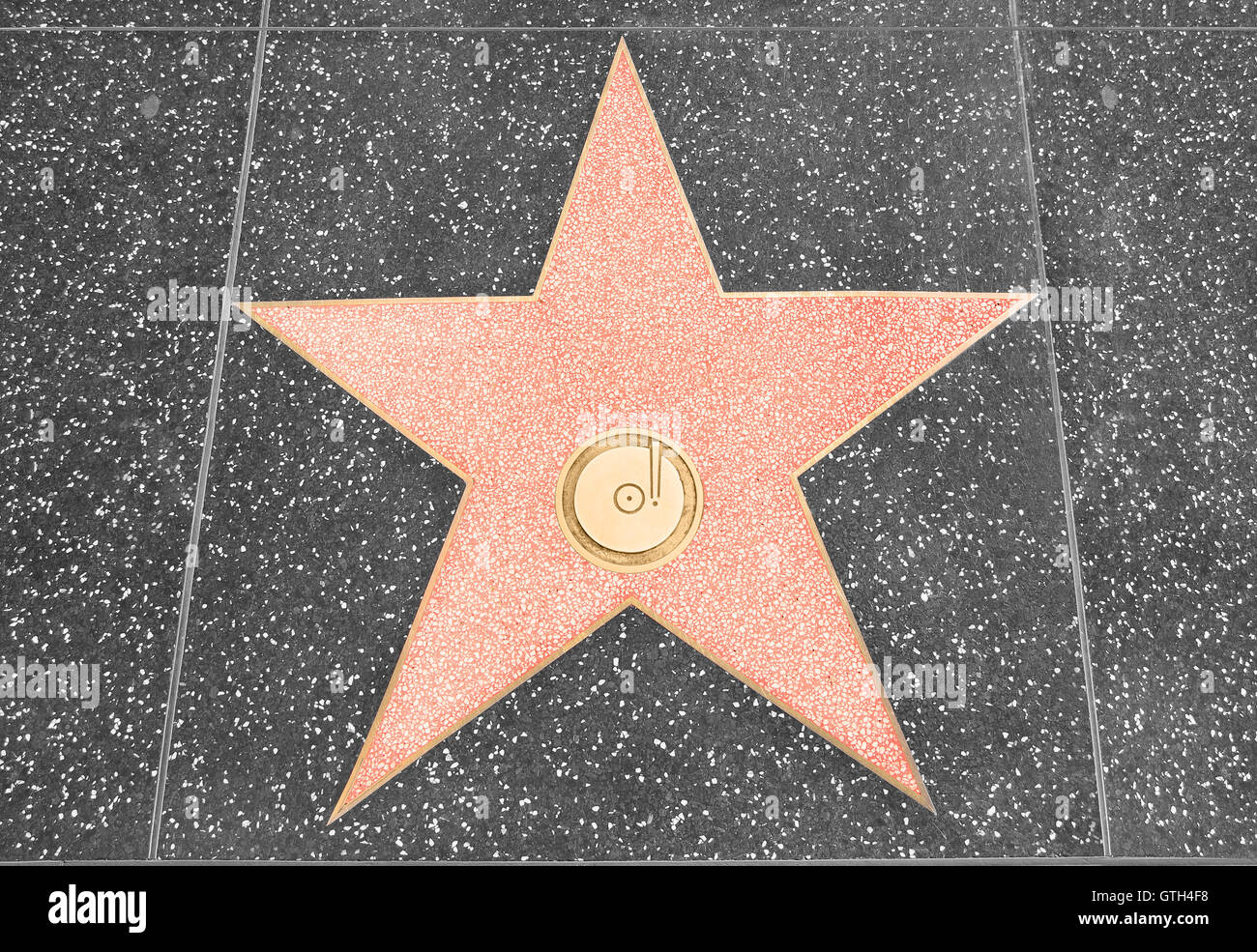 Étoile sur le walk of fame with copy space Banque D'Images