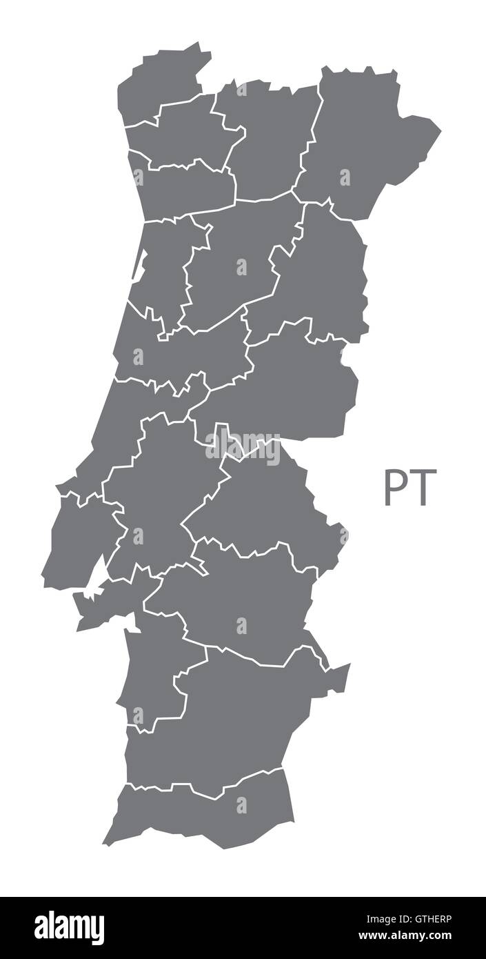 Portugal carte grise vector Illustration de Vecteur