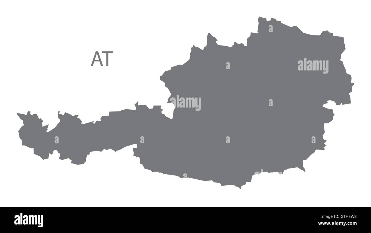 Autriche carte grise vector Illustration de Vecteur