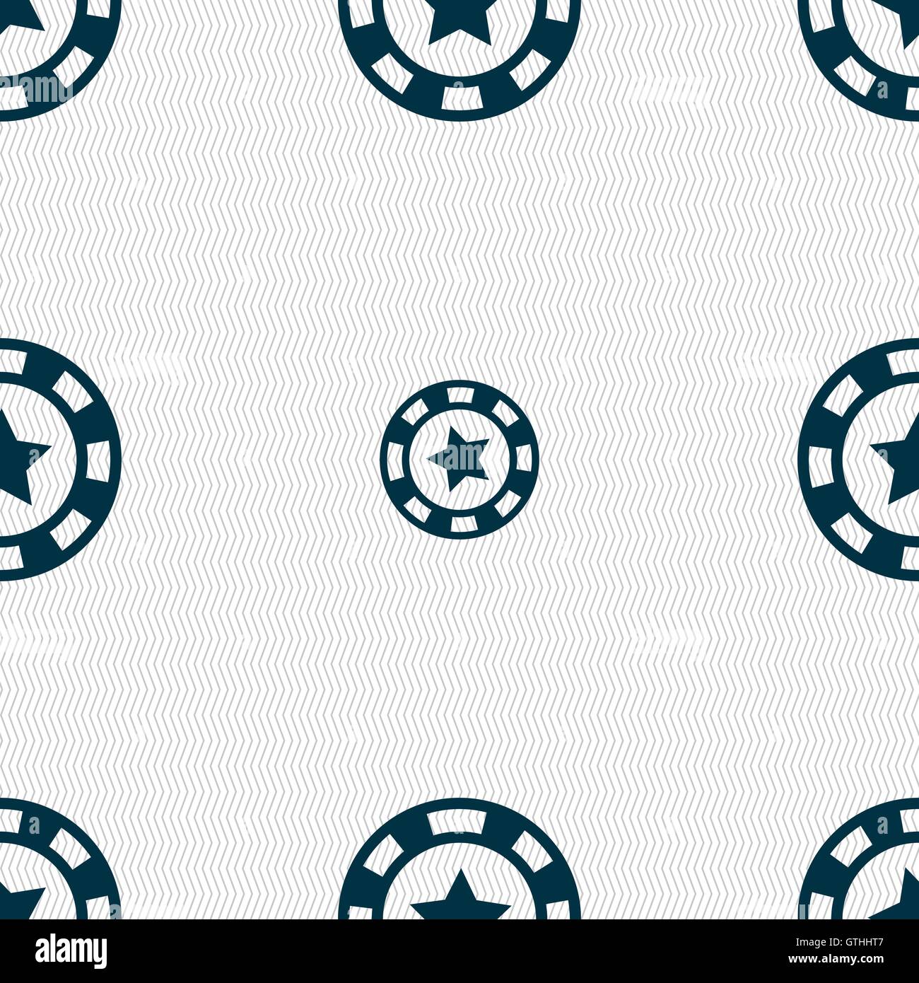 L'icône Casino signe. Motif géométrique transparente avec la texture. Vector Illustration de Vecteur