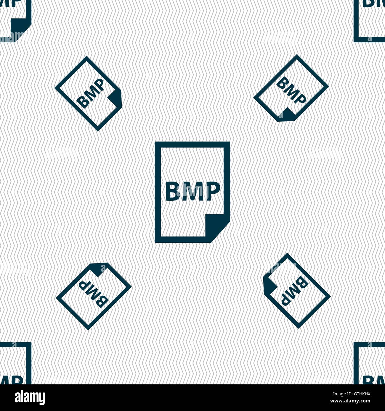 Icône BMP signe. Motif géométrique transparente avec la texture. Vector Illustration de Vecteur