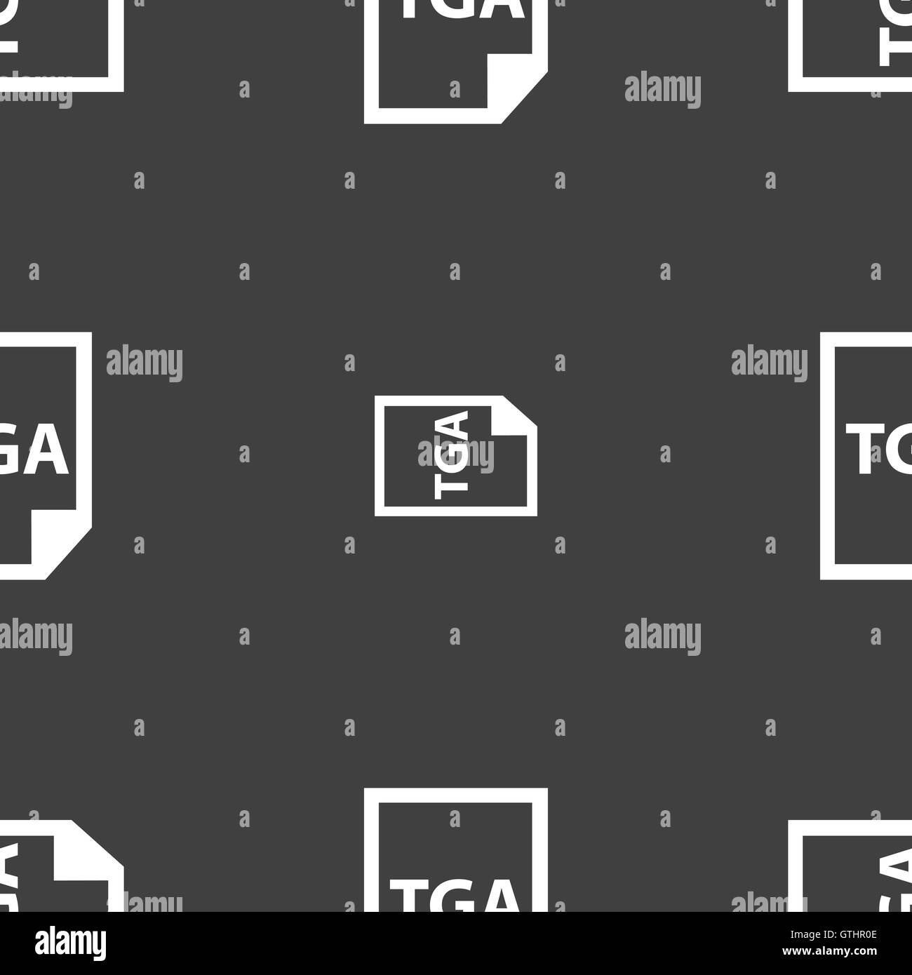 Image File Format icône type TGA signe. Motif transparente sur un fond gris. Vector Illustration de Vecteur