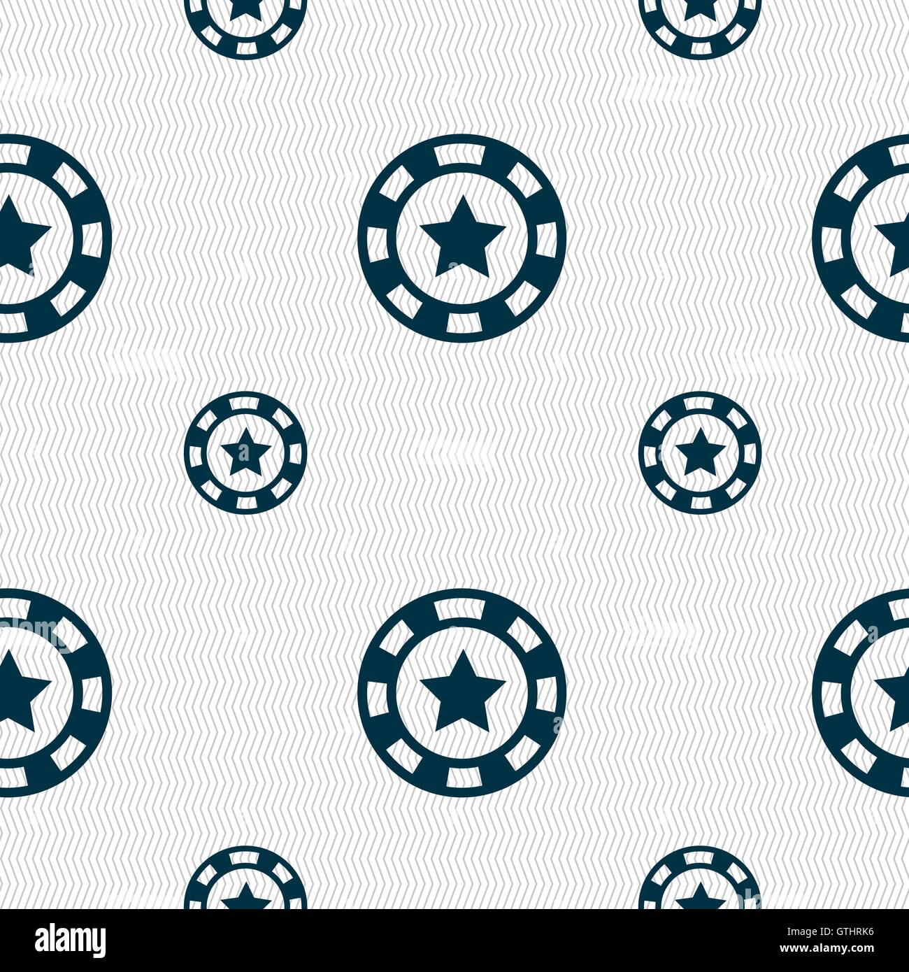 L'icône Casino signe. Motif géométrique transparente avec la texture. Vector Illustration de Vecteur