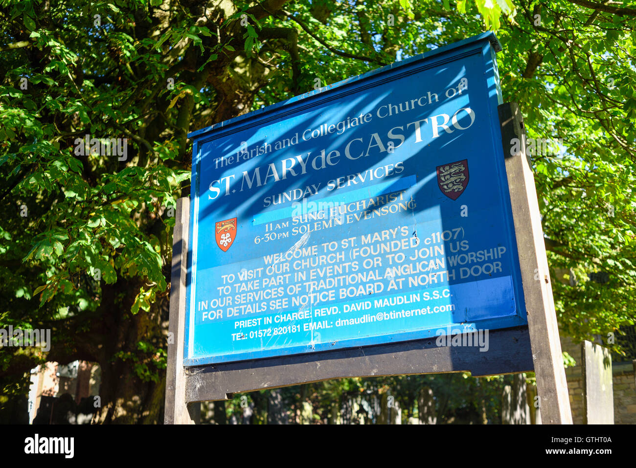 St Mary de Castro Church Leicester, Royaume-Uni. Banque D'Images