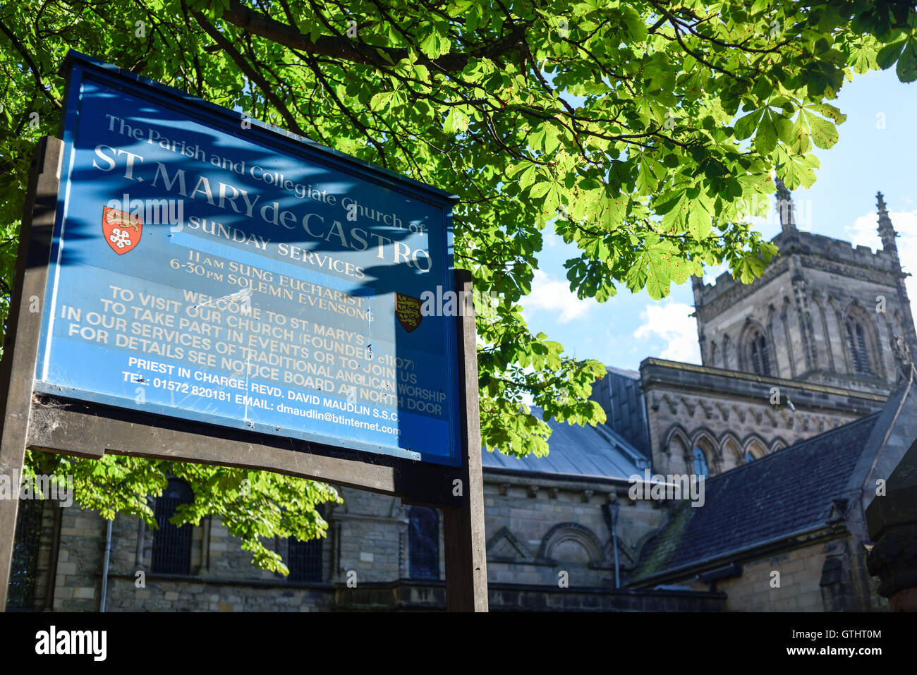 St Mary de Castro Church Leicester, Royaume-Uni. Banque D'Images