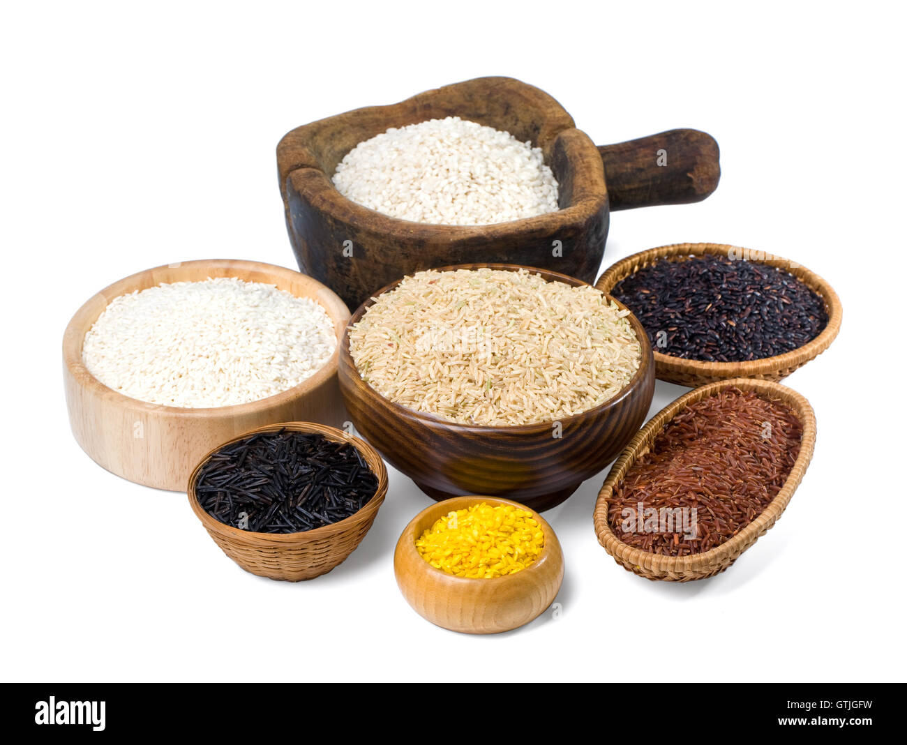 Différents types de riz Photo Stock - Alamy