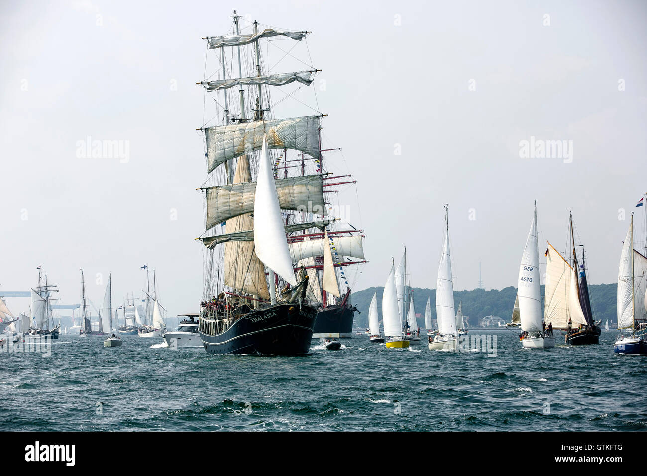 Navire à voile Windjammer Parade lors Kieler Woche. Banque D'Images