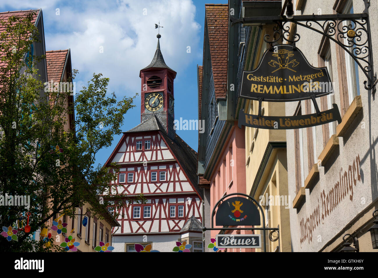 Vieille ville, Ohringen, Baden-Wuttemberg,Allemagne Banque D'Images