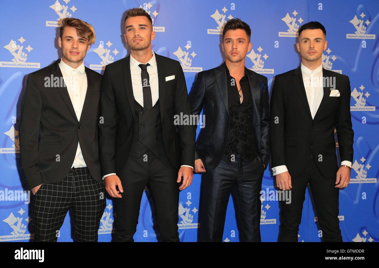 L'Union J arrive aux London Studios dans le centre de Londres pour célébrer les gagnants des National Lottery Awards de cette année, la recherche des projets préférés de UKs financés par Lottery. Banque D'Images