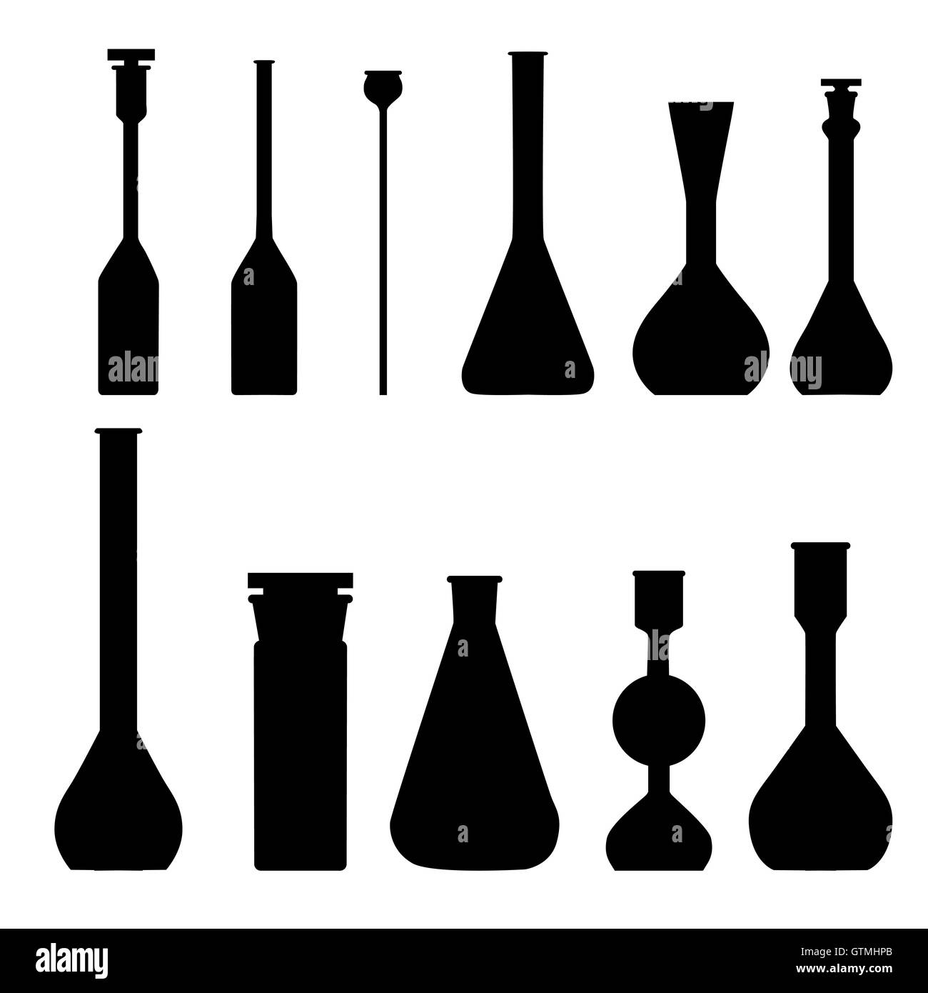 Verres long chimie Banque D'Images