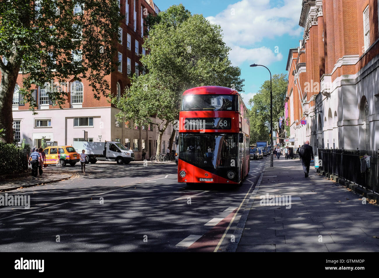 Un laissez-passer d'autobus de Londres de l'emplacement de attaque terroriste à Tavistock Square le 7 juillet 2005 Banque D'Images