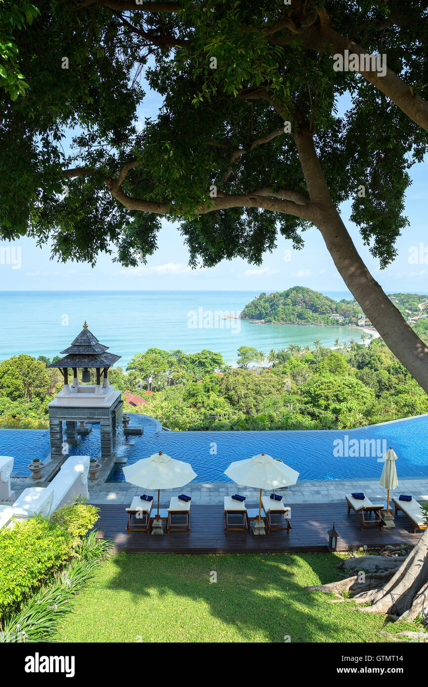 La piscine de l'hôtel Pimalai dans Koh Lanta, Thaïlande Banque D'Images