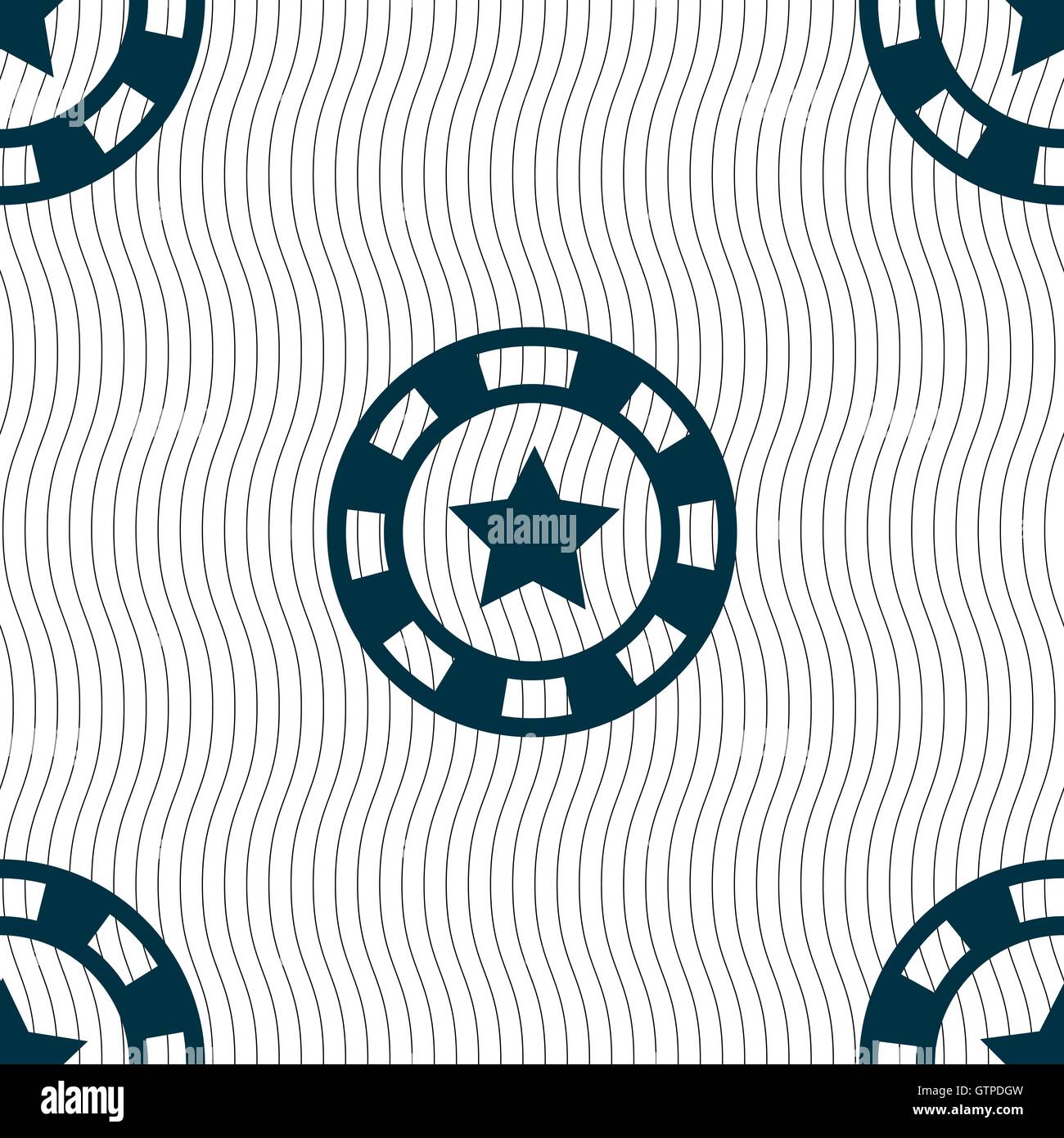 L'icône Casino signe. Motif géométrique transparente avec la texture. Vector Illustration de Vecteur