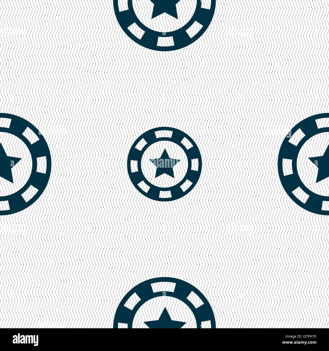 L'icône Casino signe. Motif géométrique transparente avec la texture. Vector Illustration de Vecteur