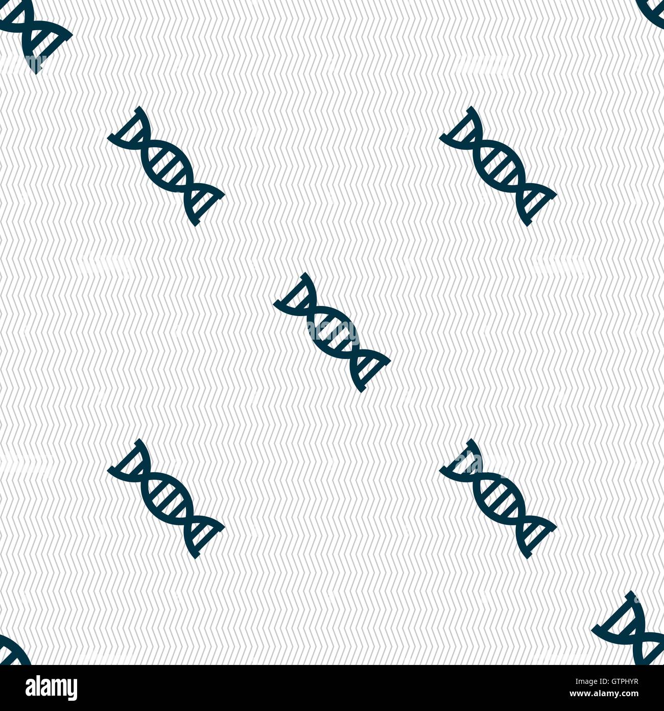 L'icône de l'ADN signe. Motif géométrique transparente avec la texture. Vector Illustration de Vecteur