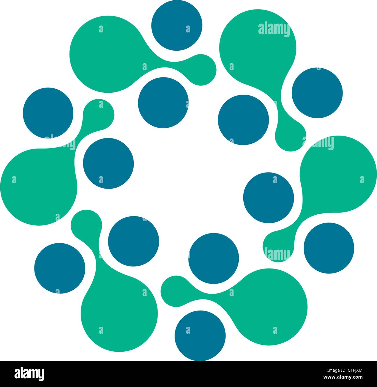 Vector isolated logo sun modèle. Résumé Points symbole. Icône de forme circulaire. Illustration de Vecteur