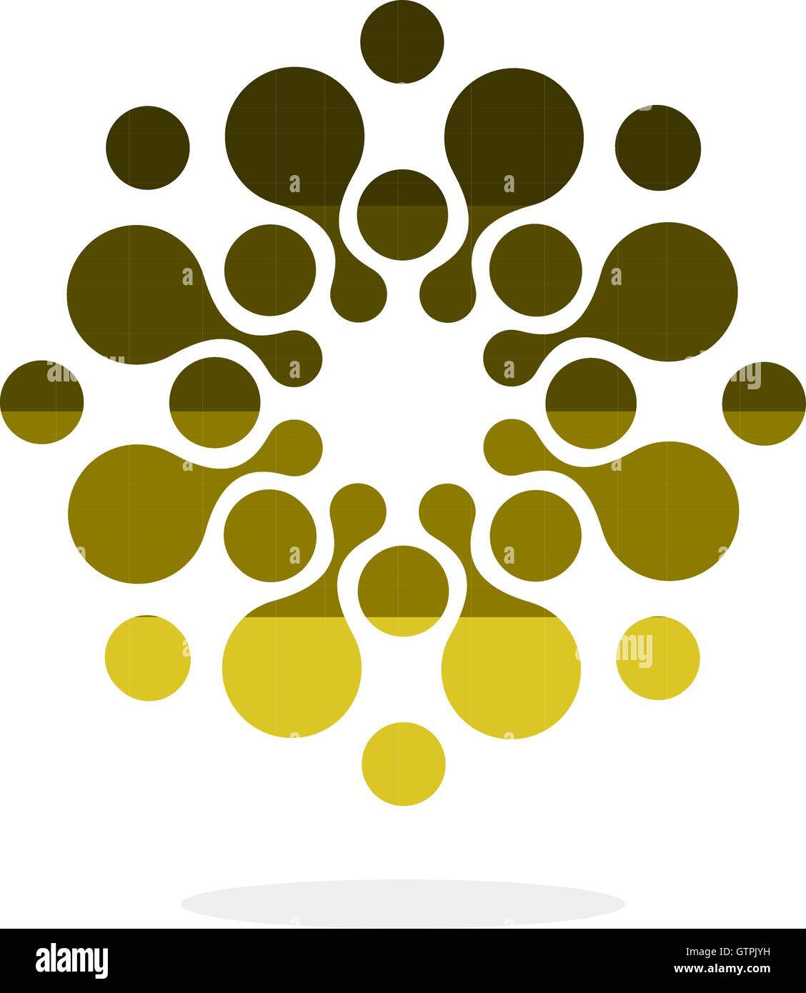 Logo vector moderne des cercles. Logo rond. Signe minimaliste isolées liées à la chimie, physique, biologie, médecine, phar Illustration de Vecteur