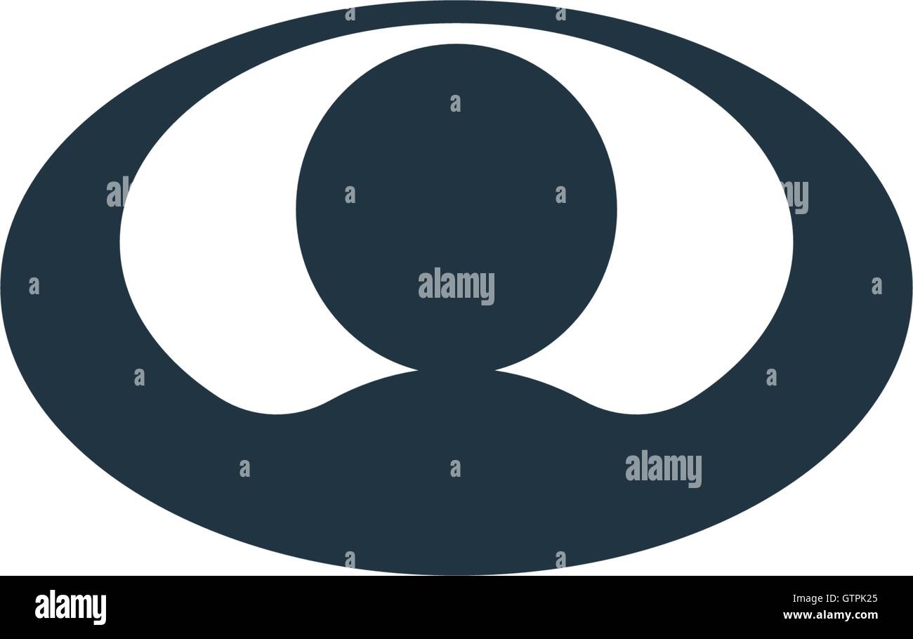 Abstract vector logo humain. Les gens signe isolé. Illustration de Vecteur