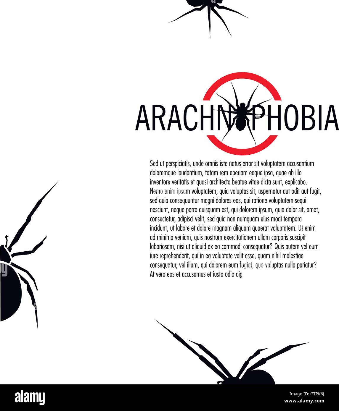 Spider isolé logo Vector. Illustration de l'insecte. L'arachnophobie. L'icône de l'Halloween. Illustration de Vecteur