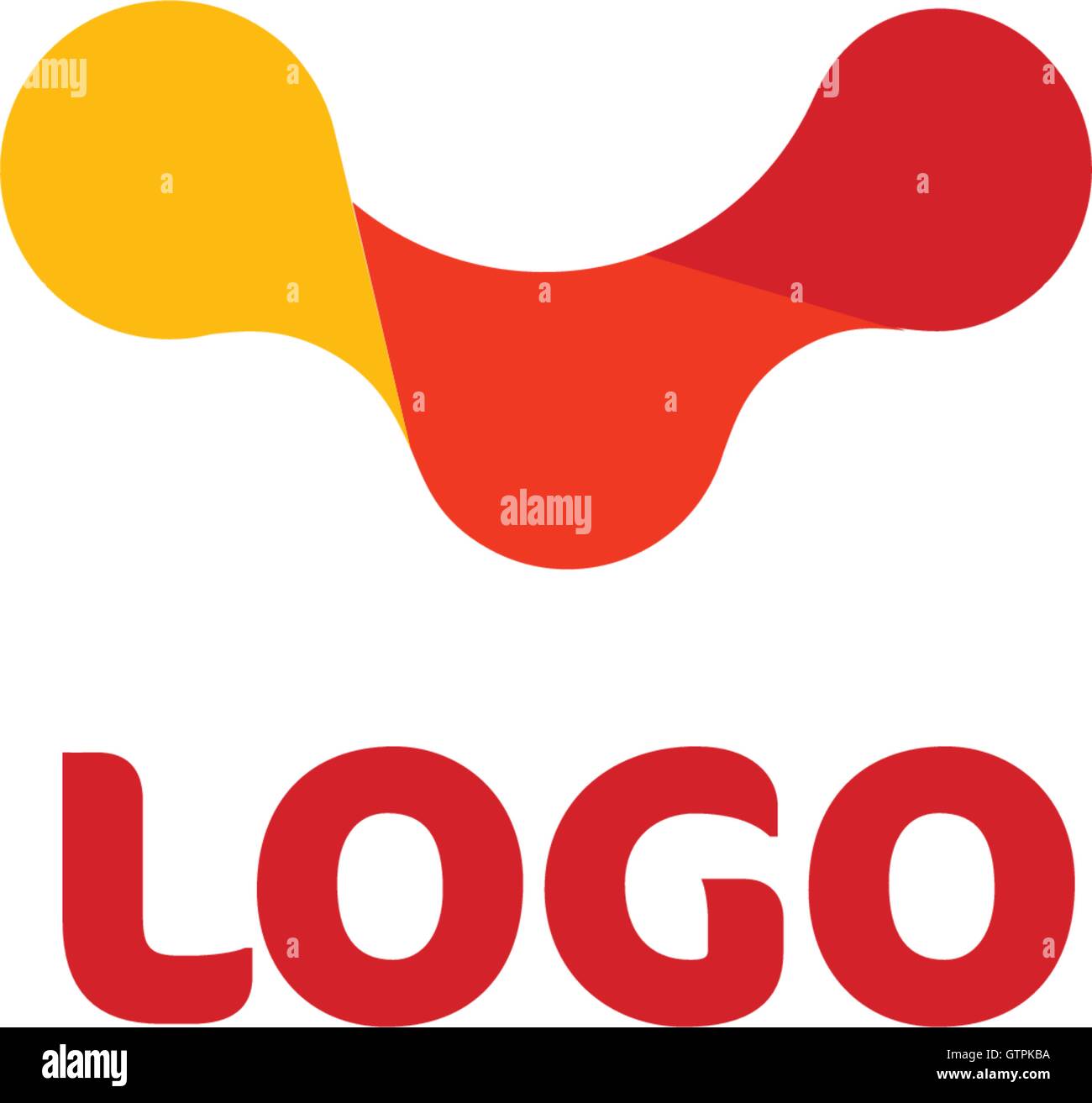 Logo de forme abstraite. Logotype de la science. Signe de la chimie. Illustration de Vecteur