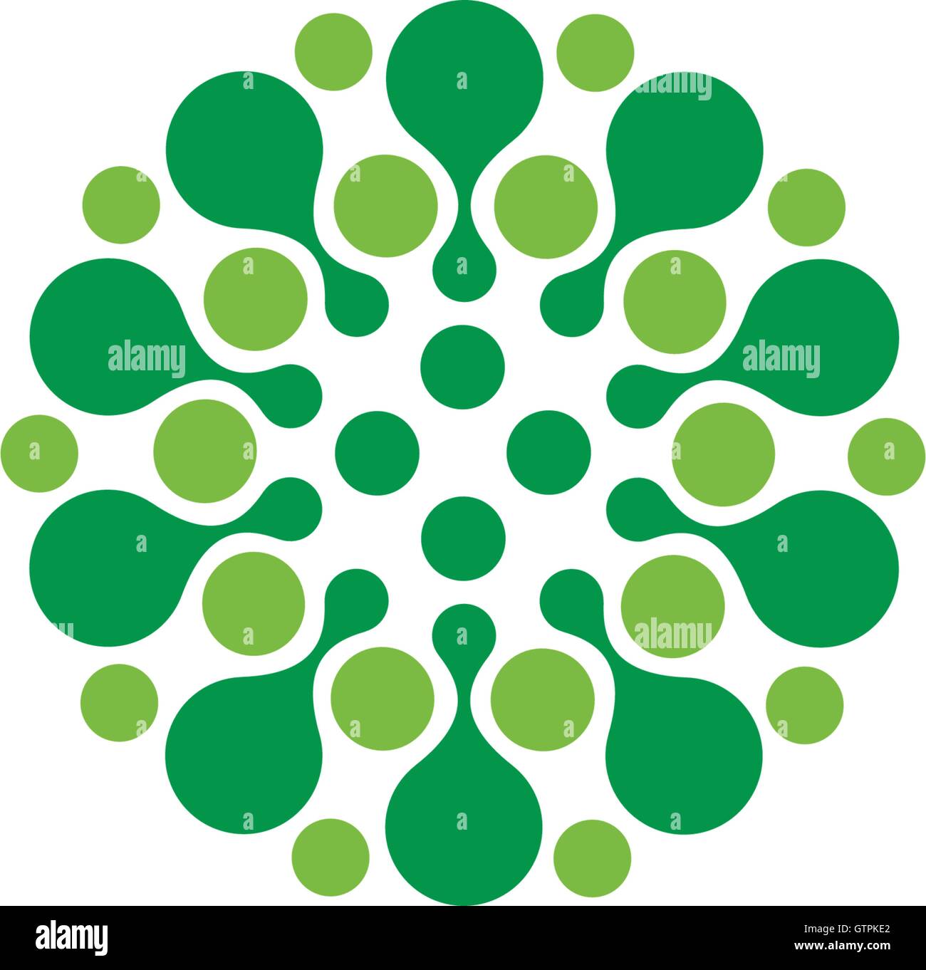 Vector isolated logo sun modèle. Résumé Points symbole. Icône de forme circulaire. Illustration de Vecteur
