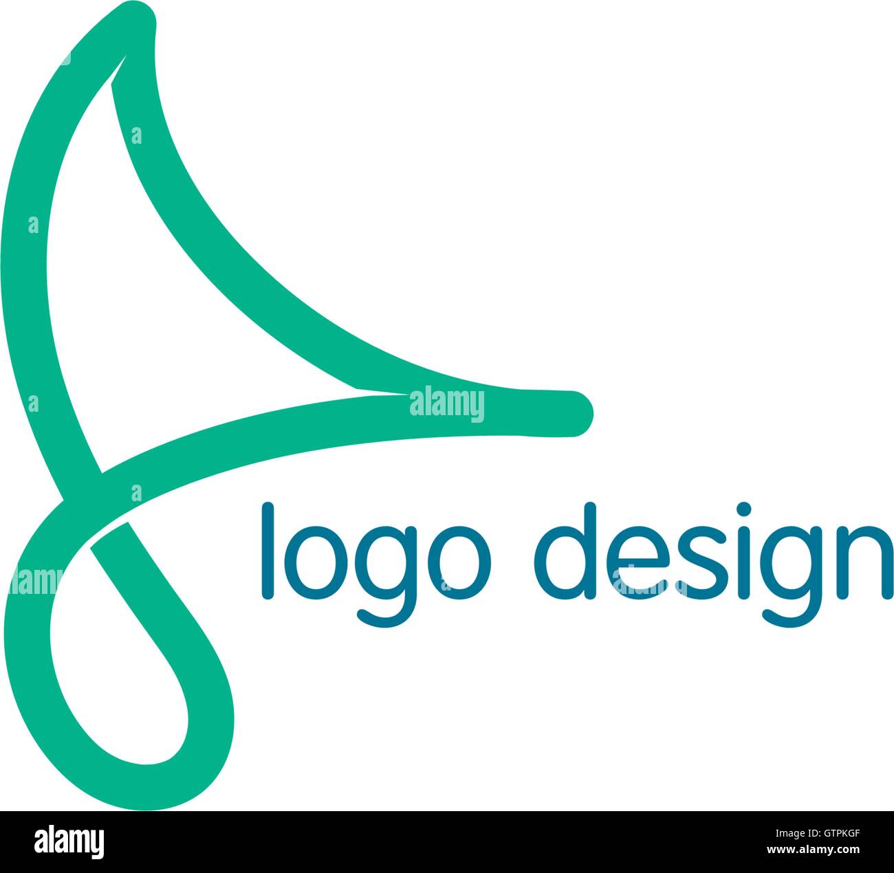 Abstract vector logo isolés. Style monolines logotype. Illustration de Vecteur