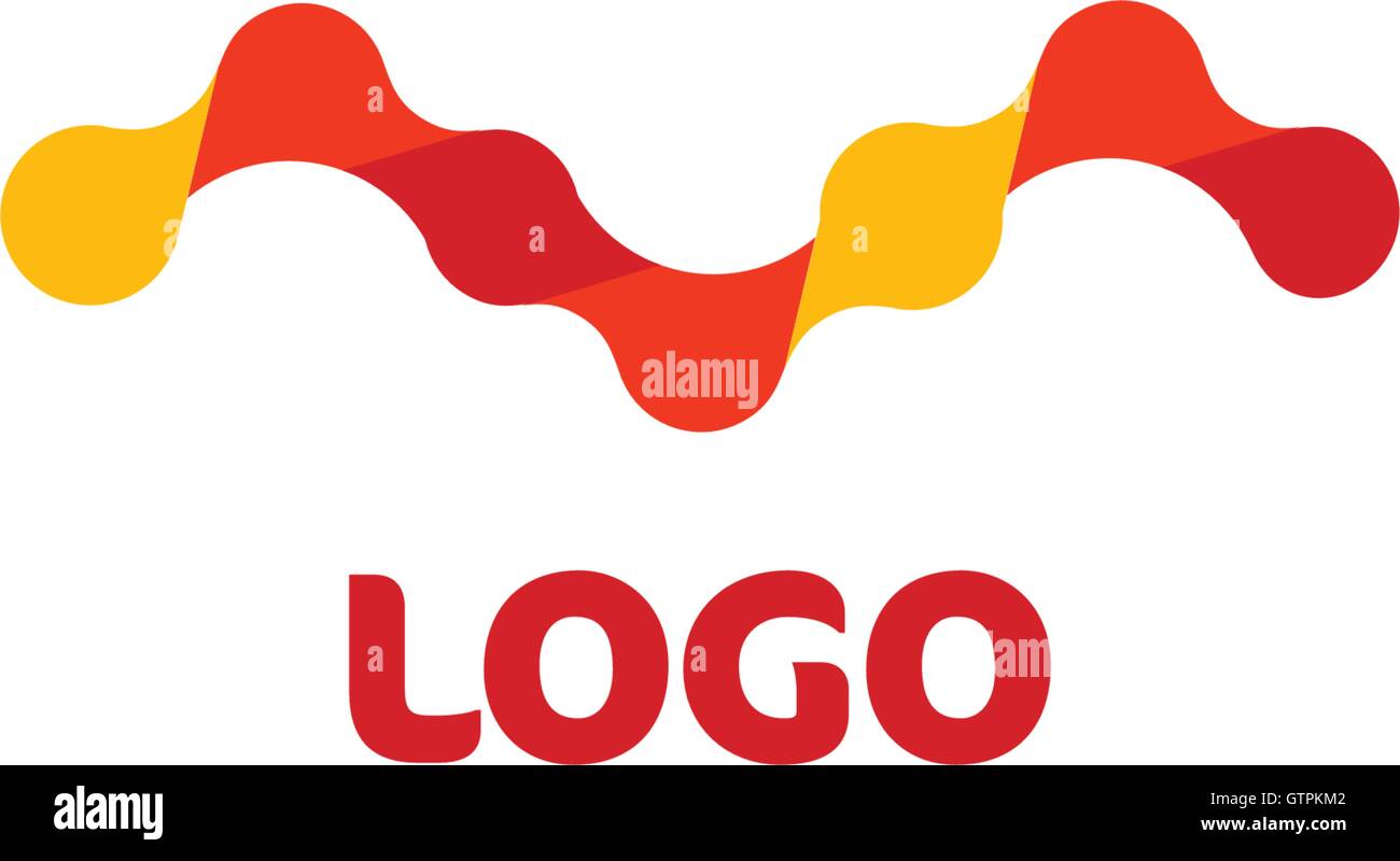 Logo de forme abstraite. Logotype de la science. Signe de la chimie. Illustration de Vecteur