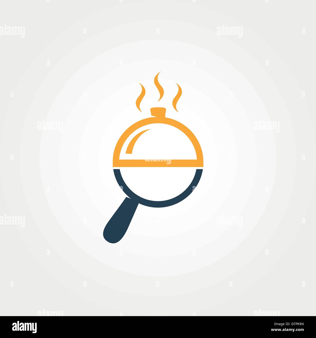 Modèle de conception de logo de cuisson. Illustration vecteur alimentaire. Logo couleur orange cuisson modèle. L'icône de l'alimentation. Logo abstrait Pan. Illustration de Vecteur