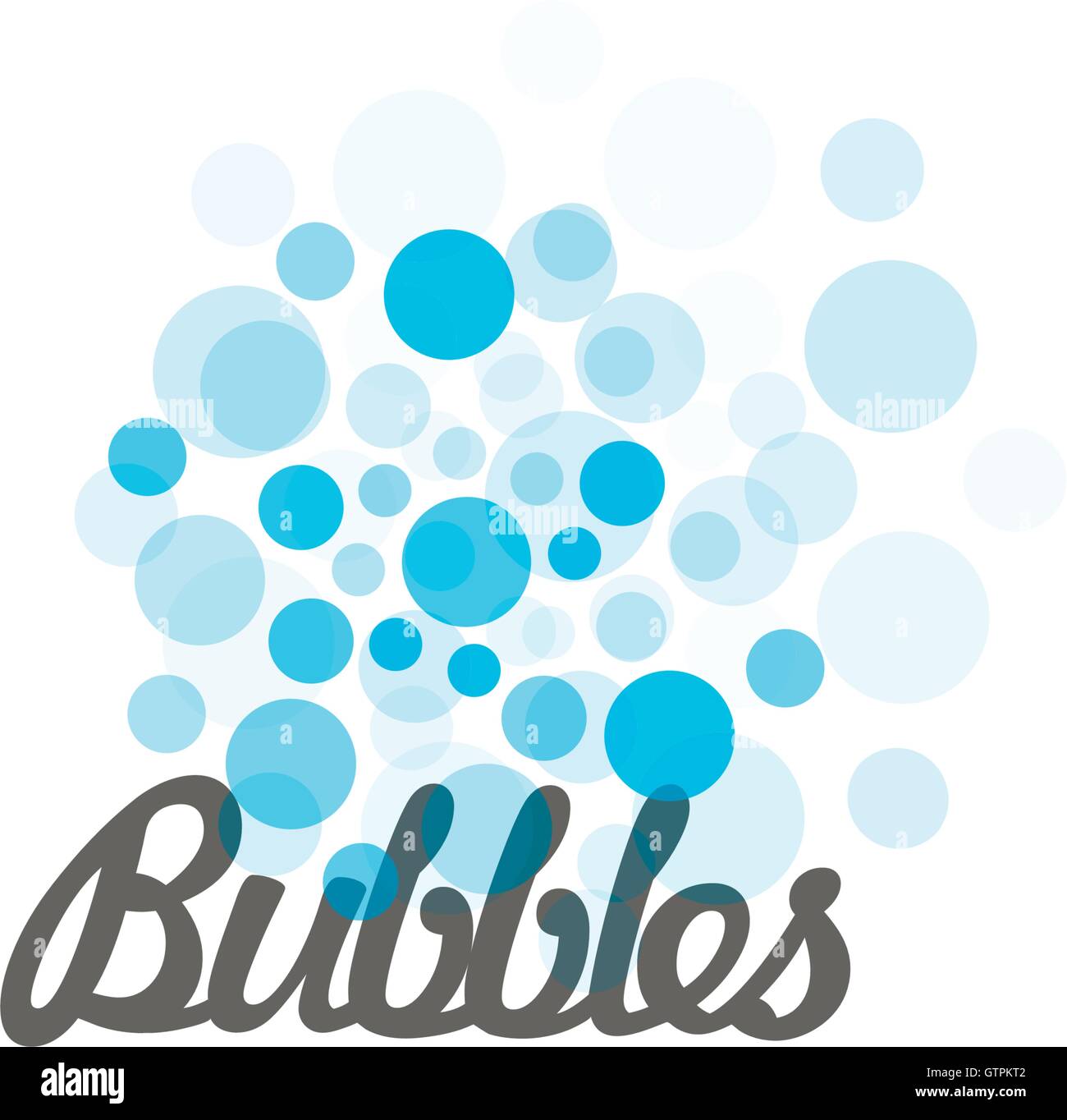 Vecteur bleu bulles isolées. Vector illustration. Logo inhabituel abstrait. Bulles d'eau. Logo ballons. Illustration de Vecteur