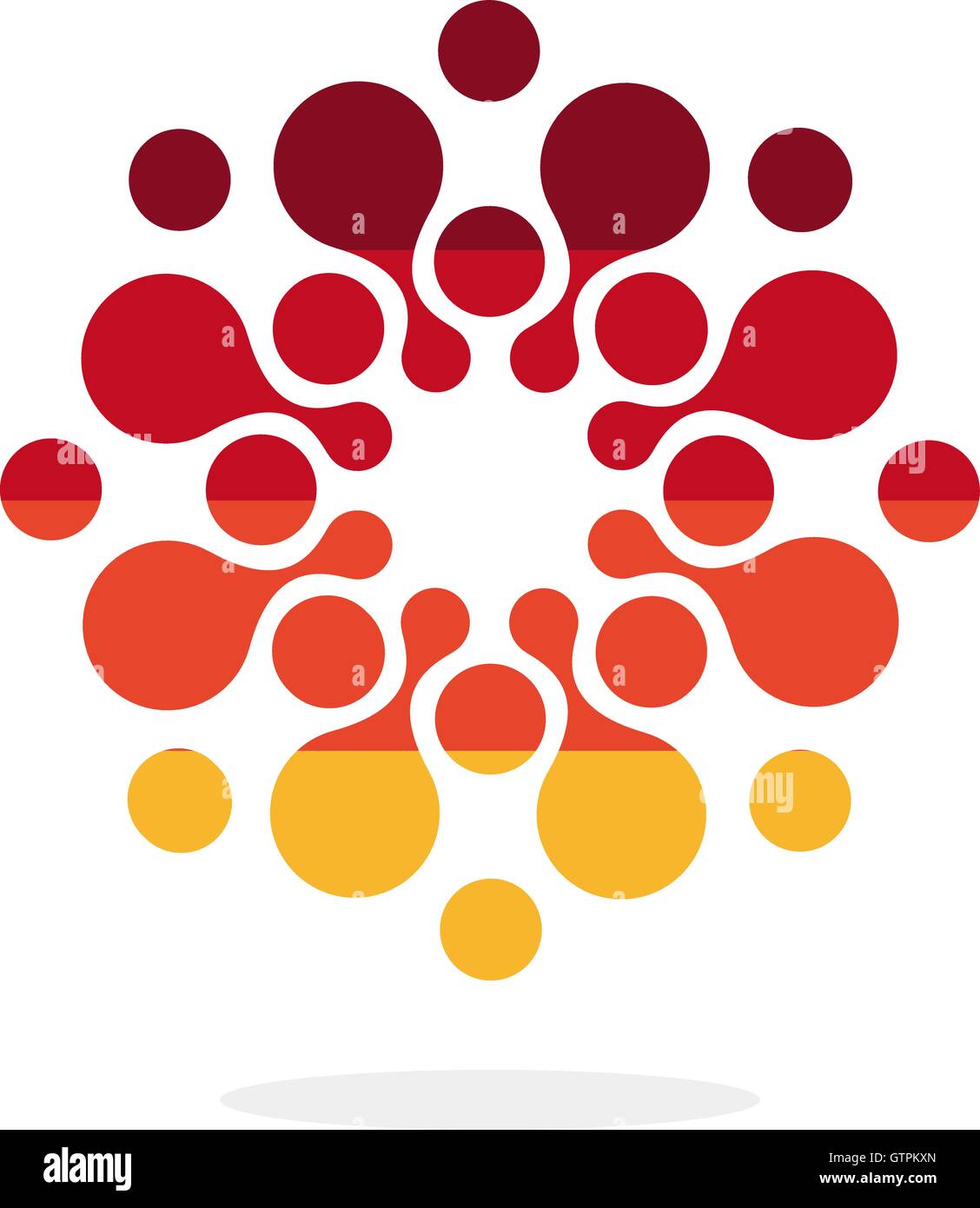 Logo vector moderne des cercles. Logo rond. Signe minimaliste isolées liées à la chimie, physique, biologie, médecine, phar Illustration de Vecteur