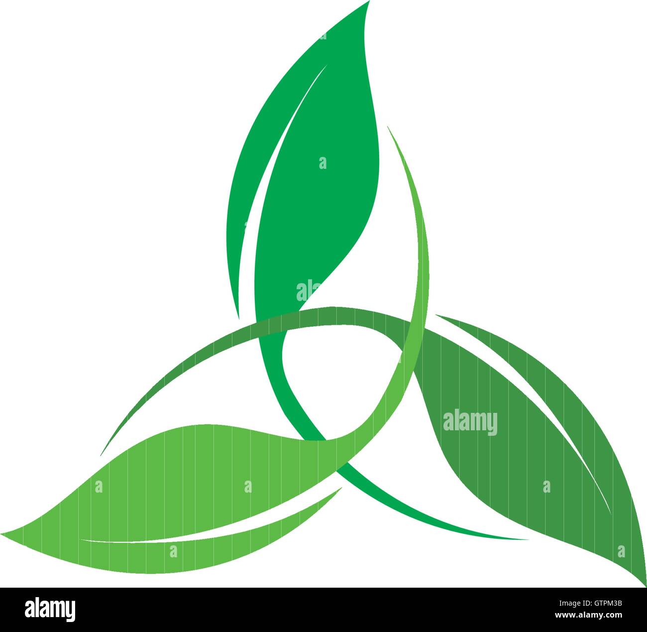 La journée de l'énergie éolienne. Logo abstrait vert. Logo de la feuille. Illustration de Vecteur