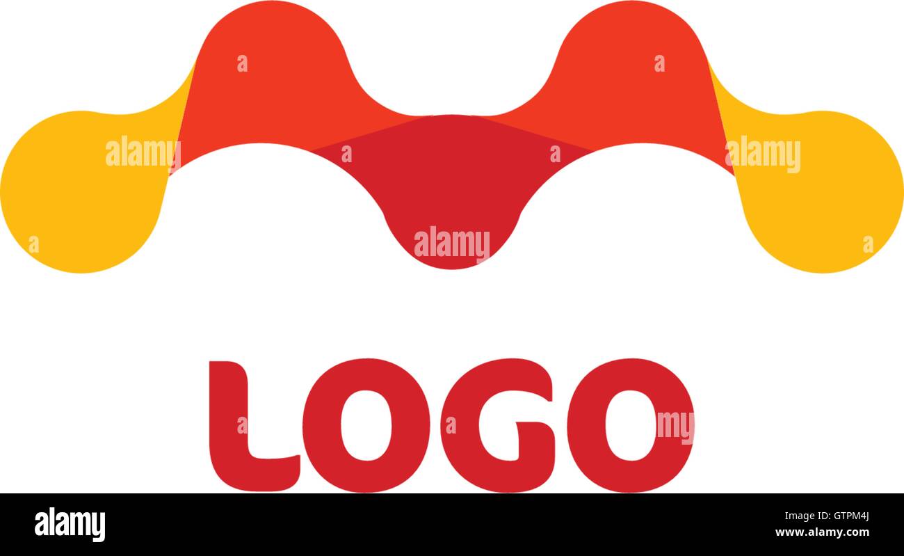 Logo de forme abstraite. Logotype de la science. Signe de la chimie. Illustration de Vecteur